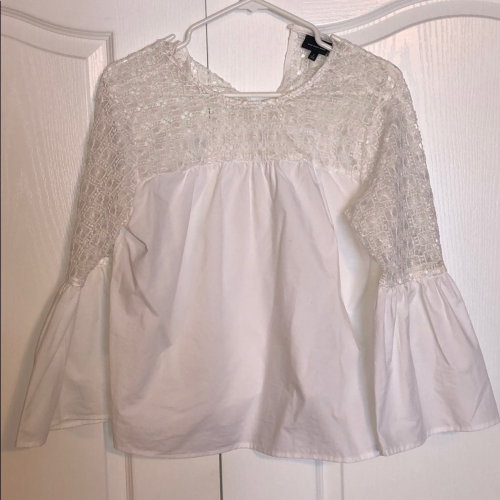 Who What Wear brand white flowing top